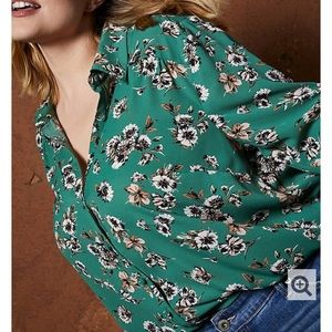 Torrid green blouse